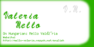 valeria mello business card